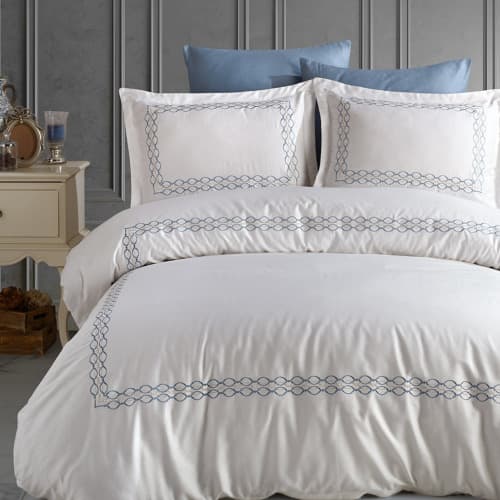 Bettwäsche-Set 200x220 aus besticktem Satin MISRA