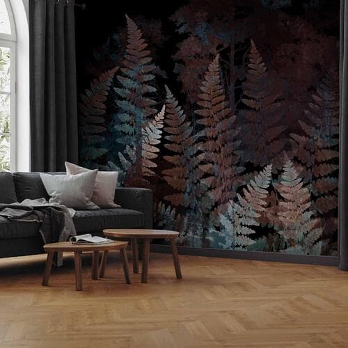Wall mural Paprocie w kniejach - trzeci wariant 300×210 cm, standard non-woven