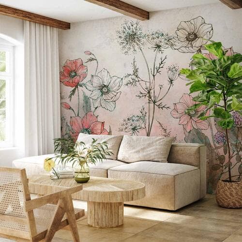 Wall mural Dzień na łące - trzeci wariant 100×70 cm, standard non-woven