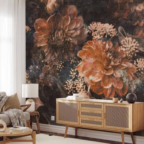 Wall mural Retro kwiaty - trzeci wariant 147×105 cm, self-adhesive material