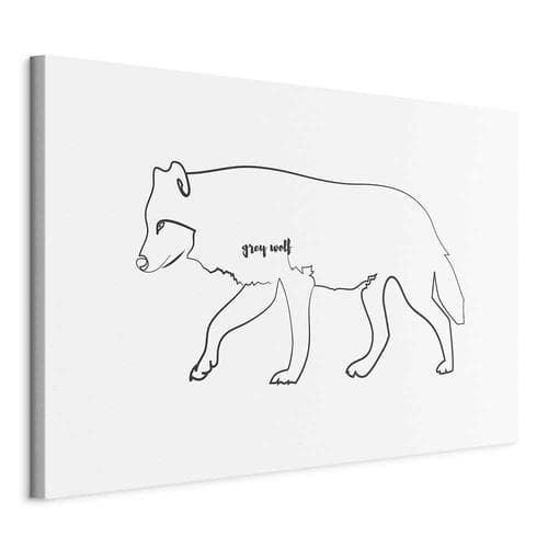 Obraz na płótnie Wilk szeroki 30×20 cm, płótno standard