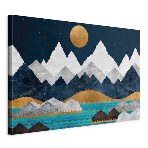 Obraz na płótnie Noc w górach szeroki 30×20 cm, płótno standard
