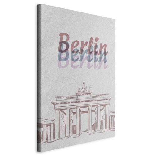 Obraz na płótnie Berlin w akwarelach 20×30 cm, płótno standard