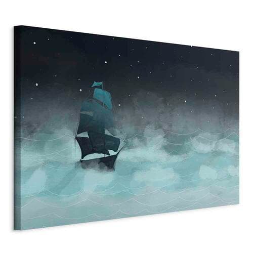 Obraz na płótnie Nocne fale szeroki - drugi wariant 30×20 cm, płótno standard