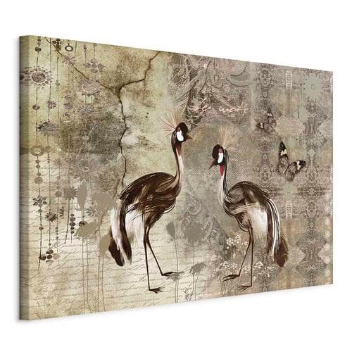 Canvas print Żurawie retro szeroki 30×20 cm, Italian canvas