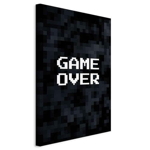 Obraz na płótnie Game Over w pikselach 20×30 cm, płótno włoskie