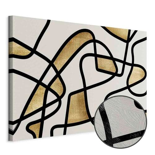 Obraz na płótnie Złota spirala szeroki 90×60 cm, płótno standard