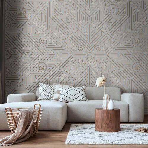 Fototapeta Wzór geometryczny odcienie złota i kamień marmuru 100×70 cm, flizelina premium
