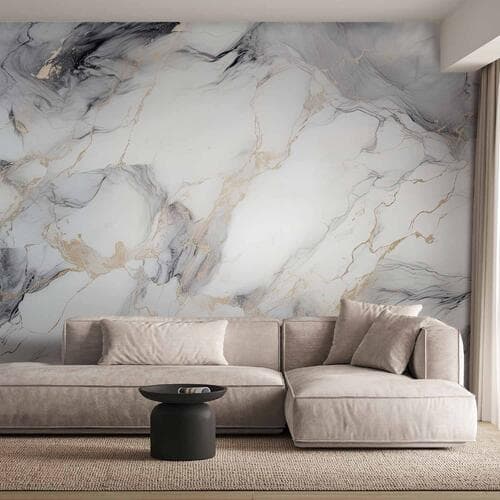 Fototapete Elegancki marmur - kamienne struktury w neutralnych kolorach 150×105 cm, Vlies Premium