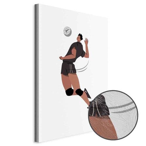 Obraz na płótnie Gracz piłki siatkowej na białym tle - ilustracja 20×30 cm, płótno standard
