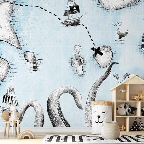 Fototapeta Mapa skarbów 100×70 cm, materiał wodoodporny
