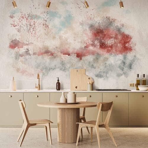 Wall mural Jesienne jezioro 450×315 cm, waterproof material