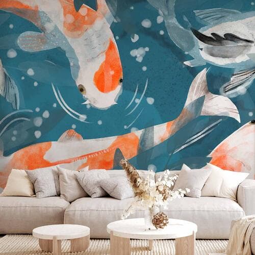 Fototapeta Ryby Koi - drugi wariant 300×210 cm, flizelina premium