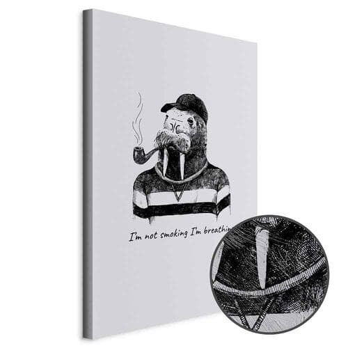 Картина на холсте I'm not smoking. I'm breathing 20×30 см, стандартный холст
