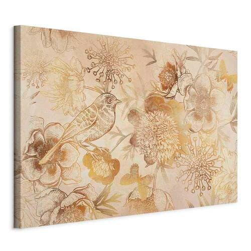 Leinwandbild Złota mozaika natury szeroki 30×20 cm, italienische Leinwand