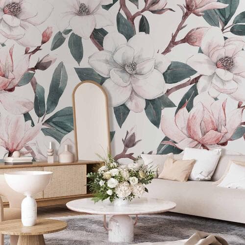 Фотообои Akwarelowe magnolie - drugi wariant 150×105 см, флизелин стандарт
