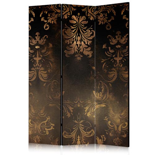 Paravent Ornamenty barokowe w spatynowanym złocie i w brązach - retro motyw 135×172 cm, akustisch
