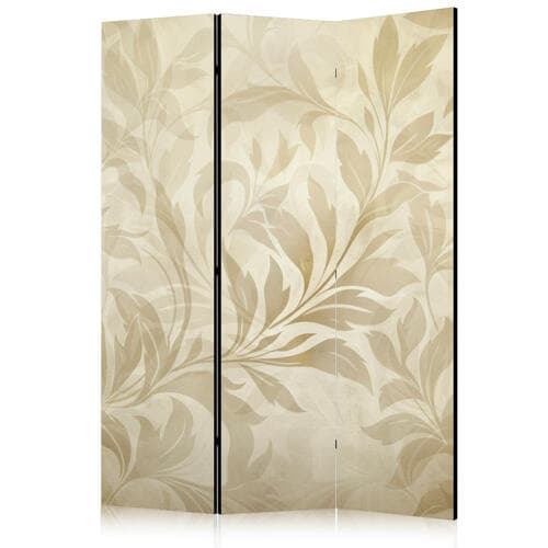 Paravent Botaniczny motyw z listkami i pnączami w kolorach piaskowych 135×172 cm, akustisch
