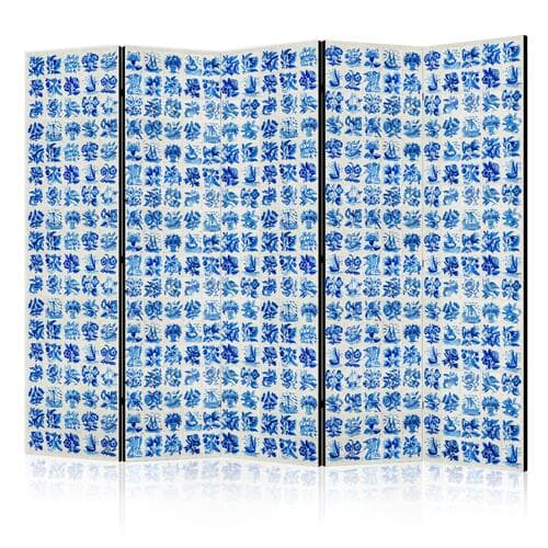 Ширма Ceramiczne kafelki - tradycyjne portugalskie niebieskie płytki azulejos 225×172 см, акустическая