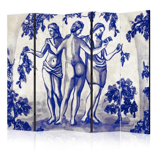 Room divider Trzy Gracje - kobiety wśród winorośli inspirowane malarstwem antycznym 225×172 cm, acoustic