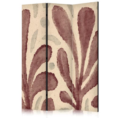 Parawan Falujące liście - nieregularne roślinne kształty w stylu Matisse'a 135×172 cm, akustyczny