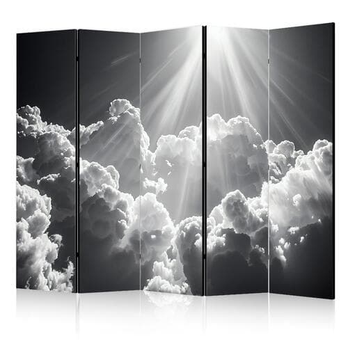 Paravent Nadzieja w chmurach: Inspirujące promienie słońca – przebudź emocje 225×172 cm, akustisch