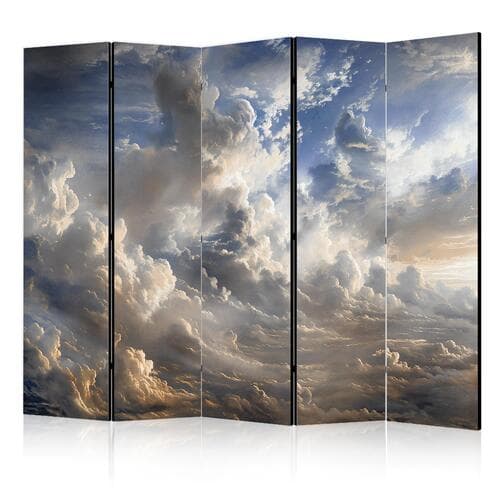Parawan Złote refleksy na obłokach chmur zapowiadających zmierzch 225×172 cm, akustyczny