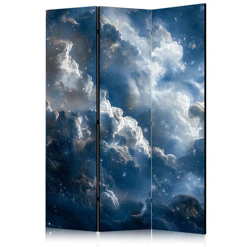 Parawan Astronomiczne cuda: Chmury i gwiazdy w harmonijnym połączeniu 135×172 cm, akustyczny