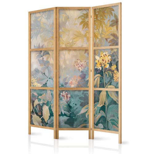 Parawan japoński Gobelinowy wzór z łąką i kwiatami - kilim z wiosennym motywem 135×172 cm, japoński
