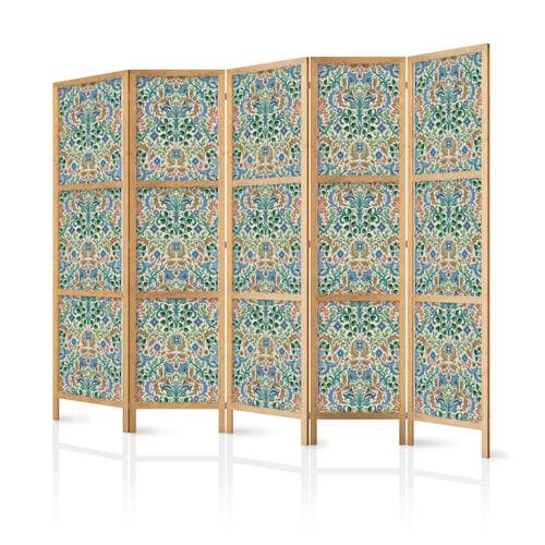 Parawan japoński Retro vintage misterny i bogaty wzór w stylu wiktoriańskim 225×172 cm, japoński