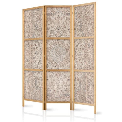 Parawan japoński Pustynne noce - ornamentowany perski dywan w stonowanych kolorach 135×172 cm, japoński