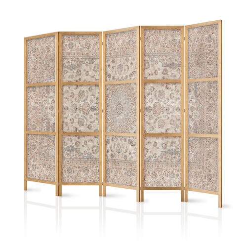 Японская ширма Pustynne noce - ornamentowany perski dywan w stonowanych kolorach 225×172 см, японская