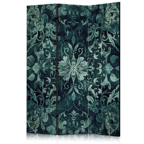 Ширма Wzór orientalny dywanowy - szmaragdowe ornamenty i przetarte wzory 135×172 см, односторонняя