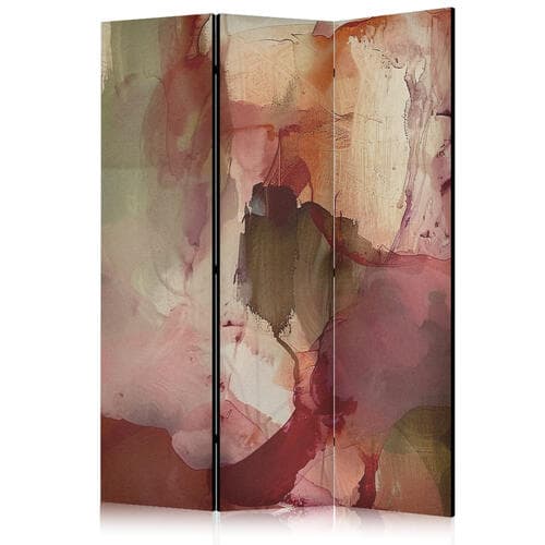 Parawan Różana abstrakcja - rozlana farba akwarelowa w wiosennych kolorach 135×172 cm, jednostronny