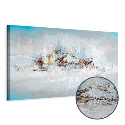 Canvas print Zima za oknem wąski 135×45 cm, standard canvas