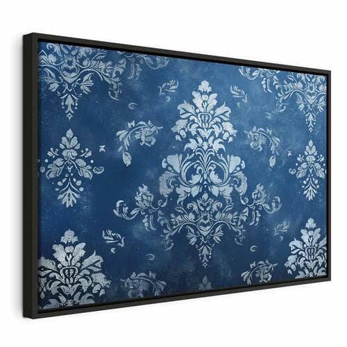Картина на полотні Ornament retro dekoracyjny motyw w przetartych błękitach 120×80 см, стандартне полотно