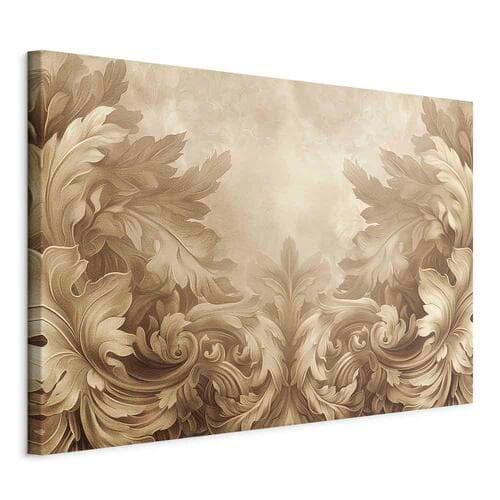Obraz na płótnie Rzeźbione ornamenty barokowe bogata kompozycja w kolorach sepii 60×40 cm, płótno włoskie