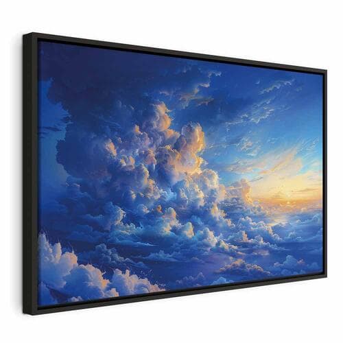 Obraz na płótnie Gdy niebo staje się płótnem: artystyczne dzieło natury w chmurach 120×80 cm, płótno standard