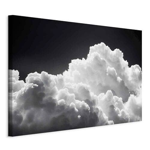 Obraz na płótnie Odkryj nieskończoną grę słonecznego światła – chmury i cienie na niebie. 30×20 cm, płótno włoskie