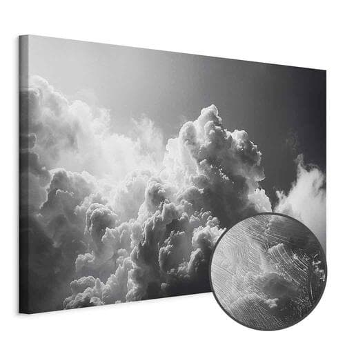Canvas print Nadzwyczajne zjawisko: Słońce rozświetlające ciemne chmury 120×80 cm, standard canvas
