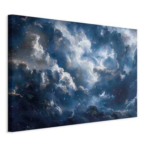 Obraz na płótnie Astronomiczne cuda: Chmury i gwiazdy w harmonijnym połączeniu 60×40 cm, płótno włoskie