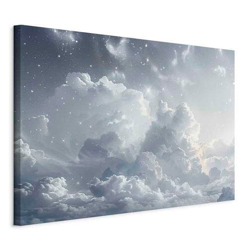 Leinwandbild Astralny spokój: Gwiazdy rozsypane nad delikatnymi chmurami 120×80 cm, italienische Leinwand