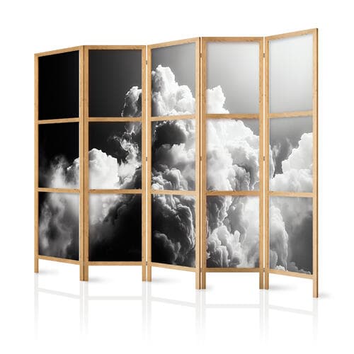 Japanese room divider Chmury jak z marzeń: Pozwól słońcu rozświetlić twój dzień – Wizualna Uczta 225×172 cm, Japanese
