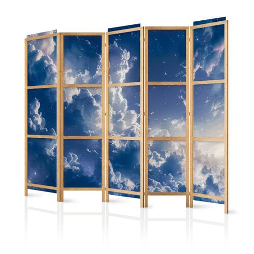 Japanese room divider Gwiezdne chmury i delikatne światło nad zakątkiem nieba 225×172 cm, Japanese