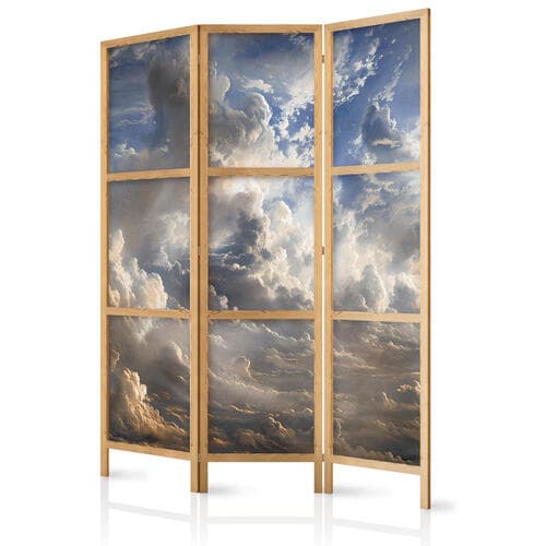 Japanischer Paravent Złote refleksy na obłokach chmur zapowiadających zmierzch 135×172 cm, japanisch