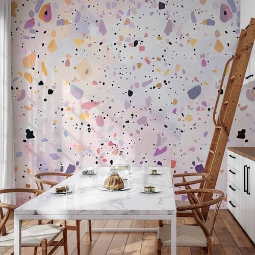 Fototapeta Lastriko w stylu confetti fioletowo-różowy kolorowy wzór 100×70 cm, materiał wodoodporny