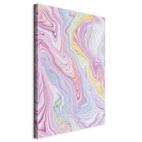 Obraz na płótnie Kolorowy Sen - abstrakcyjne kształty w pastelowych barwach 20×30 cm, płótno włoskie