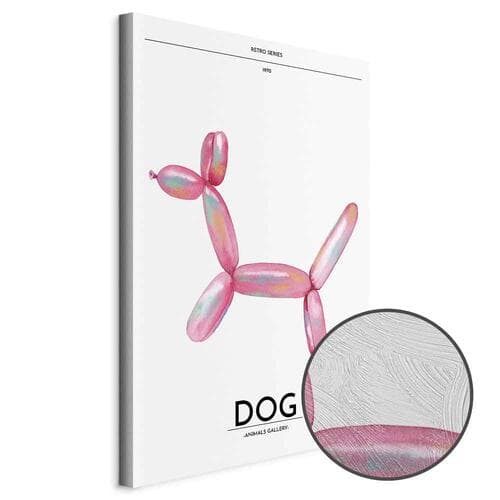 Canvas print Holo-Dog - Kolorowy pies w stylu retro 60×90 cm, standard canvas