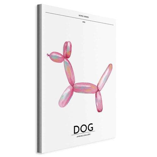 Canvas print Holo-Dog - Kolorowy pies w stylu retro 40×60 cm, Italian canvas