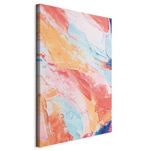 Obraz na płótnie Wiosenne Odcienie - kolorowa mieszanka ciepłych i chłodnych tonów na płótnie 40×60 cm, płótno standard